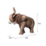 Maxbell Mini Elephant Model Action Figure Decor Lifelike for Home Shelf Children