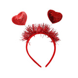 Maxbell Sequins Heart Headbands Headwear Valentines Day Headdress for Decoration