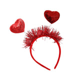 Maxbell Sequins Heart Headbands Headwear Valentines Day Headdress for Decoration