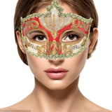 Maxbell Mardi Gras Masquerade Mask Costumes Accessory for Photo Prop Party Carnival Red