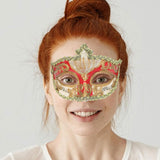 Maxbell Mardi Gras Masquerade Mask Costumes Accessory for Photo Prop Party Carnival Red