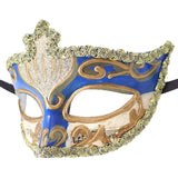 Maxbell Mardi Gras Masquerade Mask Costumes Accessory for Photo Prop Party Carnival Blue