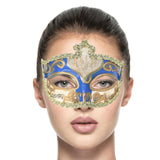 Maxbell Mardi Gras Masquerade Mask Costumes Accessory for Photo Prop Party Carnival Blue