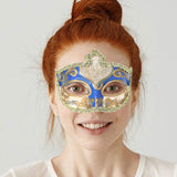 Maxbell Mardi Gras Masquerade Mask Costumes Accessory for Photo Prop Party Carnival Blue