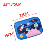 Maxbell 3D Pencil Bags Pen Bag Stationery Pouch Pen Marker Holder for Birthday Gifts Blue