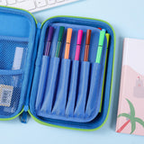 Maxbell 3D Pencil Bags Pen Bag Stationery Pouch Pen Marker Holder for Birthday Gifts Blue