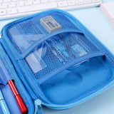 Maxbell 3D Pencil Bags Pen Bag Stationery Pouch Pen Marker Holder for Birthday Gifts Blue