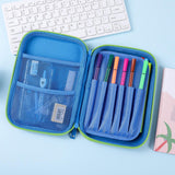 Maxbell 3D Pencil Bags Pen Bag Stationery Pouch Pen Marker Holder for Birthday Gifts Blue