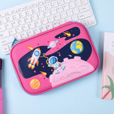 Maxbell 3D Pencil Bags Pen Bag Stationery Pouch Pen Marker Holder for Birthday Gifts Rose Red