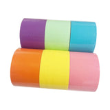 Maxbell 6 Pieces Candy Color Tape 25mx4.8cm for Party Favor Adult
