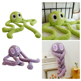 Maxbell Soft Long Legs Octopus Doll Stuffed Animal Plush Toy for Home Bedroom Decor Green 1m