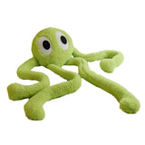 Maxbell Soft Long Legs Octopus Doll Stuffed Animal Plush Toy for Home Bedroom Decor Green 1m