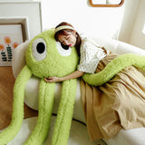 Maxbell Soft Long Legs Octopus Doll Stuffed Animal Plush Toy for Home Bedroom Decor Green 1m