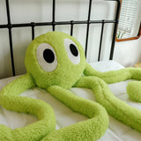 Maxbell Soft Long Legs Octopus Doll Stuffed Animal Plush Toy for Home Bedroom Decor Green 1m