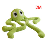 Maxbell Soft Long Legs Octopus Doll Stuffed Animal Plush Toy for Home Bedroom Decor Green 2m