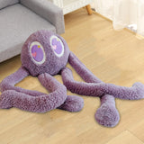 Maxbell Soft Long Legs Octopus Doll Stuffed Animal Plush Toy for Home Bedroom Decor Violet 1m