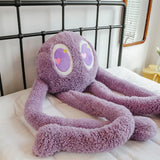 Maxbell Soft Long Legs Octopus Doll Stuffed Animal Plush Toy for Home Bedroom Decor Violet 1m