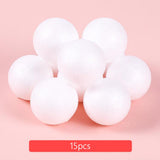 Maxbell Craft White Foam Ball Smooth DIY for Crafting Wedding Flower Arrangement 15pcs 100mm
