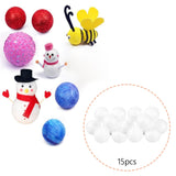 Maxbell Craft White Foam Ball Smooth DIY for Crafting Wedding Flower Arrangement 15pcs 100mm