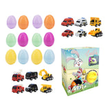 Maxbell 12x Prefilled Easter Eggs with Toys Holiday Figures Cars 22x28x8cm