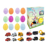 Maxbell 12x Prefilled Easter Eggs with Toys Holiday Figures Cars 22x28x8cm