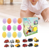 Maxbell 12x Prefilled Easter Eggs with Toys Holiday Figures Cars 22x28x8cm