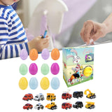 Maxbell 12x Prefilled Easter Eggs with Toys Holiday Figures Cars 22x28x8cm