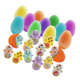 Maxbell 12x Prefilled Easter Eggs with Toys Holiday Figures Dolls 25x18x5cm