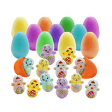 Maxbell 12x Prefilled Easter Eggs with Toys Holiday Figures Dolls 25x18x5cm