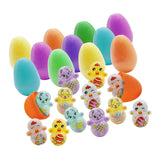 Maxbell 12x Prefilled Easter Eggs with Toys Holiday Figures Dolls 25x18x5cm