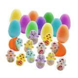 Maxbell 12x Prefilled Easter Eggs with Toys Holiday Figures Dolls 25x18x5cm