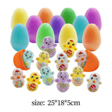 Maxbell 12x Prefilled Easter Eggs with Toys Holiday Figures Dolls 25x18x5cm