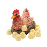 Maxbell Simulation Large Hen Chick Sculpture for Easter Sunday Courtyard Decorative style B