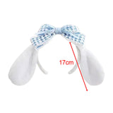 Maxbell Cute Rabbit Ear Headband Costume Accessories Hairhoop for Holiday Decoration White