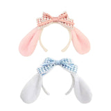 Maxbell Cute Rabbit Ear Headband Costume Accessories Hairhoop for Holiday Decoration White