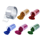 Maxbell Entertainment Sticky Tape with Glitter Powder 1mm Thickness Party Game 3cmx5m