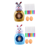 Maxbell DIY Easter Egg Decoration Set Bunny Shape Cartoon with Colorful Makers grey