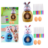 Maxbell DIY Easter Egg Decoration Set Bunny Shape Cartoon with Colorful Makers grey