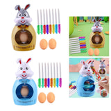 Maxbell DIY Easter Egg Decoration Set Bunny Shape Cartoon with Colorful Makers grey