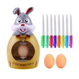 Maxbell DIY Easter Egg Decoration Set Bunny Shape Cartoon with Colorful Makers grey