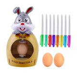 Maxbell DIY Easter Egg Decoration Set Bunny Shape Cartoon with Colorful Makers grey