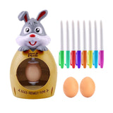 Maxbell DIY Easter Egg Decoration Set Bunny Shape Cartoon with Colorful Makers grey