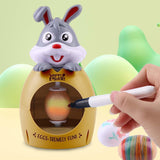Maxbell DIY Easter Egg Decoration Set Bunny Shape Cartoon with Colorful Makers grey