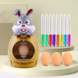 Maxbell DIY Easter Egg Decoration Set Bunny Shape Cartoon with Colorful Makers grey