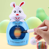 Maxbell DIY Easter Egg Decoration Set Bunny Shape Cartoon with Colorful Makers White