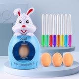 Maxbell DIY Easter Egg Decoration Set Bunny Shape Cartoon with Colorful Makers White
