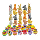 Maxbell 18x Prefilled Easter Eggs with Surprise Toys Inside for Classroom Rewards