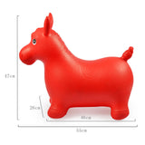 Maxbell Jumping Horse Cartoon Bouncing Horse Animal Thicken for Gift Activity Indoor red