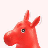 Maxbell Jumping Horse Cartoon Bouncing Horse Animal Thicken for Gift Activity Indoor red
