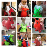 Maxbell Jumping Horse Cartoon Bouncing Horse Animal Thicken for Gift Activity Indoor red